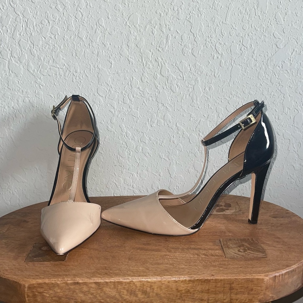 Cream and Black Heels